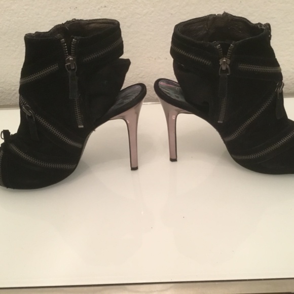 Sam Edelman suede peep toe zipper bootie sz 8 - Picture 8 of 10